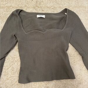Aritzia Sculpt Knit Sweetheart Longseleeve